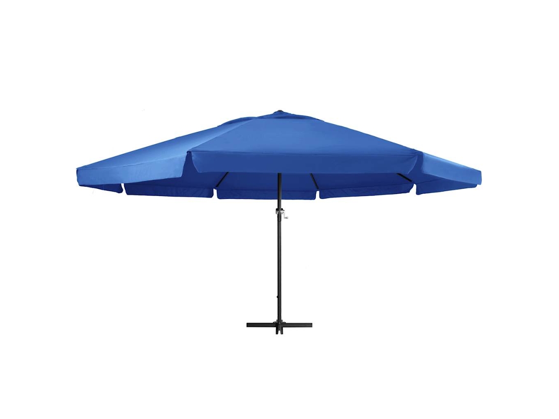 Maison Exclusive - Guarda-sol De Jardim Com Poste De Alumínio 600 Cm Azul-ciano