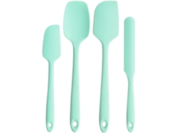 Conjunto De 4 Espátulas De Silicone Sem Costura Para Bolo, Creme, Manteiga, Cabo Ergonômico, Antiaderentes