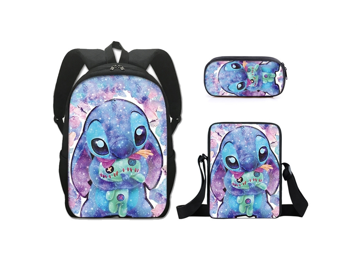 Conjunto de três mochilas de costura para estudantes de 16 polegadas (4*)