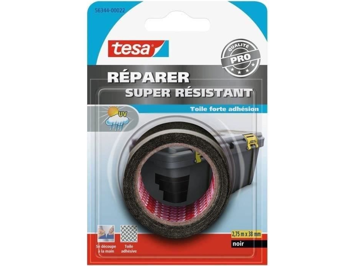 Repair Lona Preta Super Resistente 2,75mx38mm Tesa