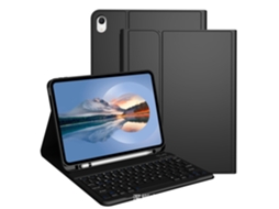 Capa Com Teclado Bluetooth Compatível Com Ipad 10/11 A16, Cor Preto
