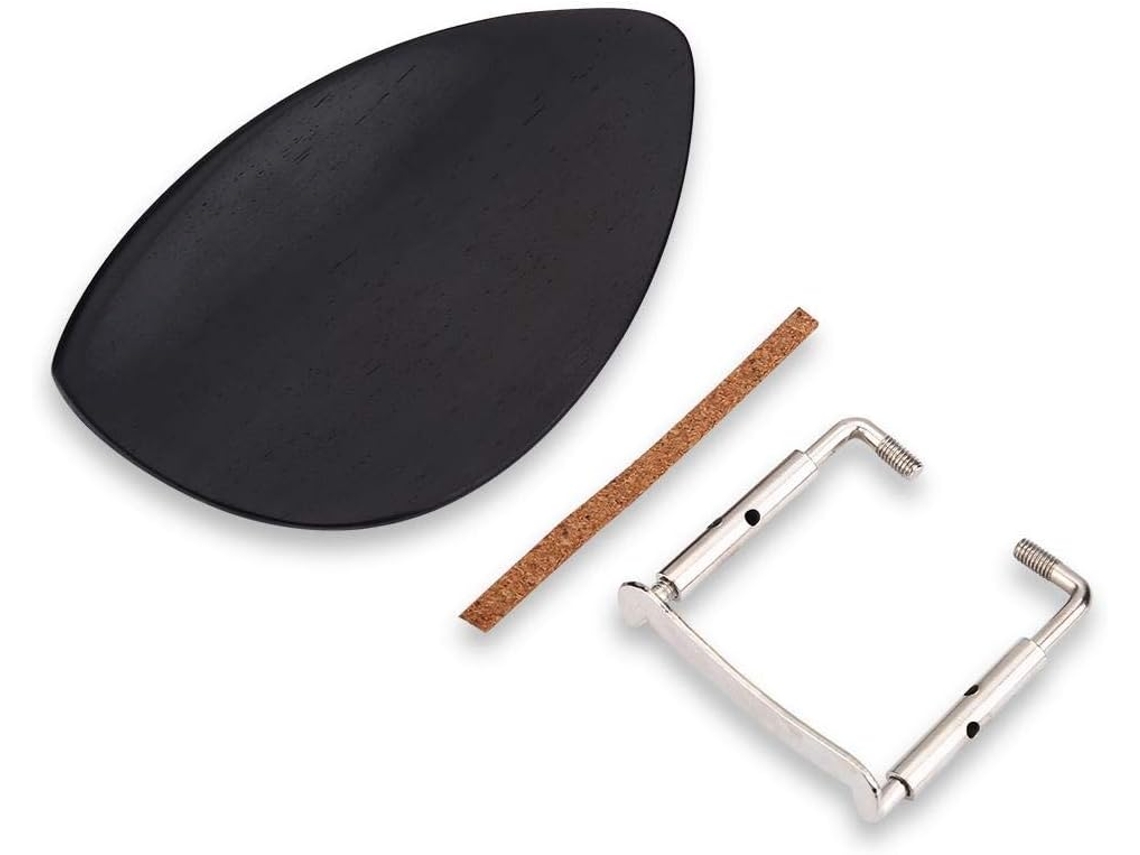 Queixeira Para Violino Em Ébano Com Suporte De Madeira Macia