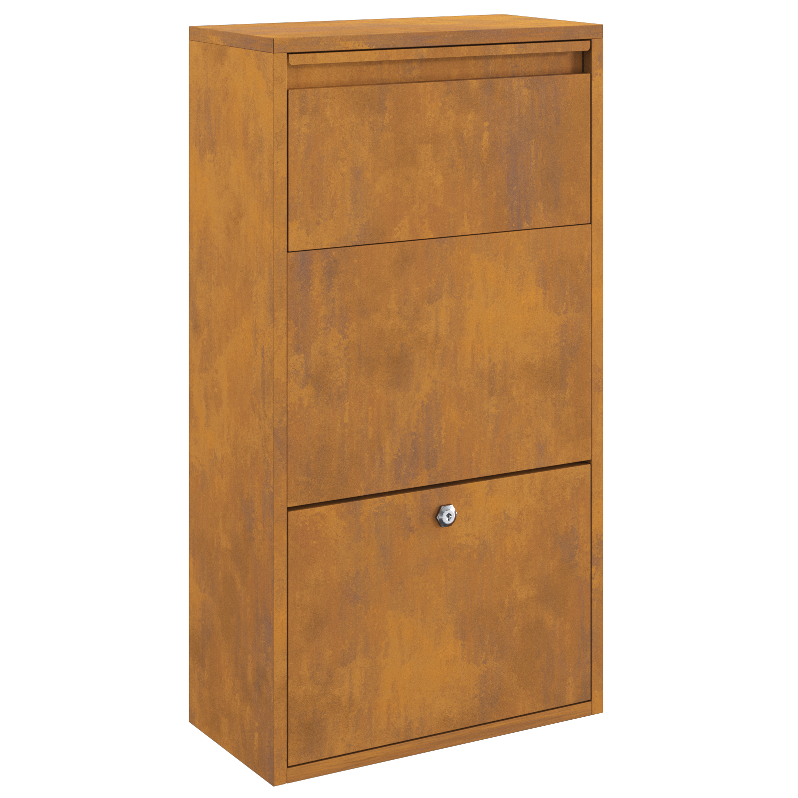 Caixa De Entrega De Pacotes Aço Corten Vidaxl Marrom Aço (22 X 44 X 82 Cm)