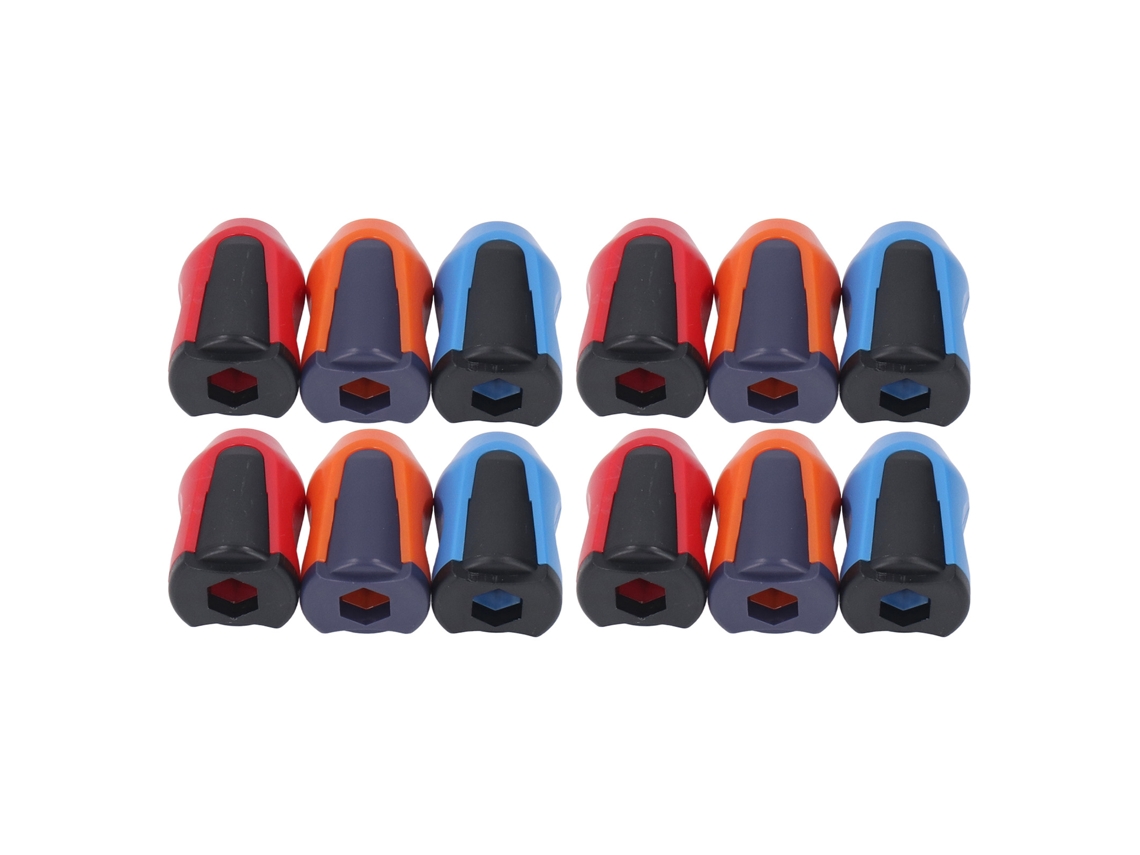 Yuru 12pcs Anéis Magnéticos de Parafuso Abs Suportes para Bits de Chave Hexagonal Vermelho Amarelo Azul