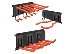 RELAXDAYS, Organizador de Garagem para Montagem na Parede, Trilhos com Ganchos, Preto / Laranja