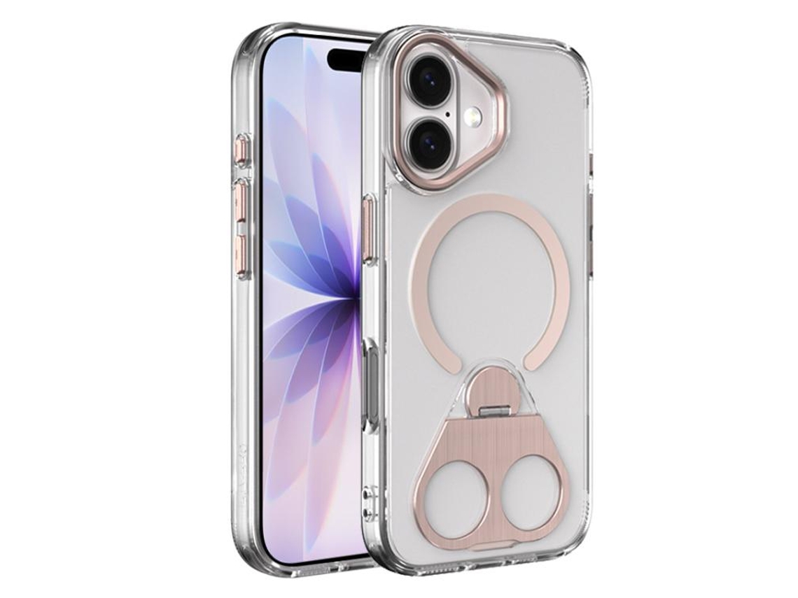Capa Para Iphone 17 Com Tpu Magsafe De Alta Transparência E Suporte De Anel Giratório De 360 ​​graus.