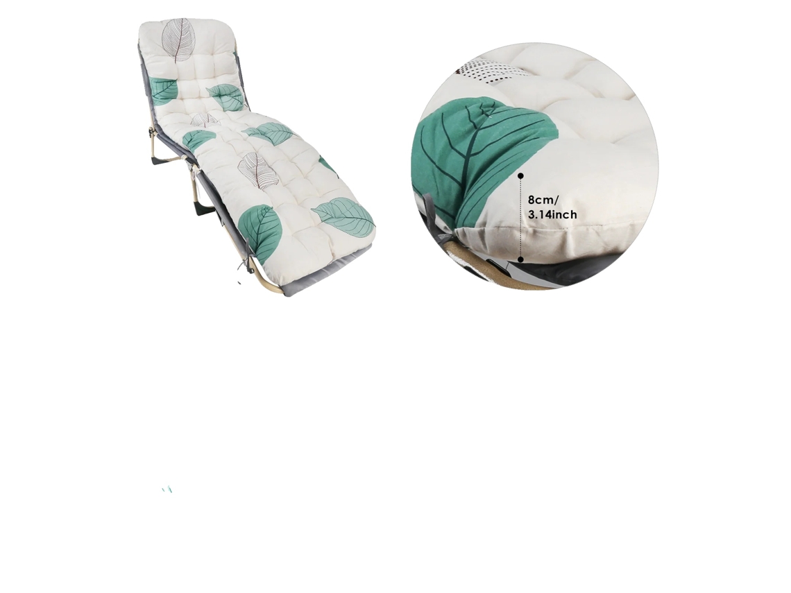 Almofada Para Espreguiçadeira, Extra Grossa, Design Ergonômico, Verde