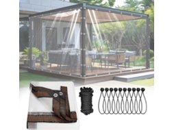 Heavy Duty Clear Tarps Waterproof Cover With Grommets And Tear Resistant Reinforced Edges For Outdoor Use, Patio