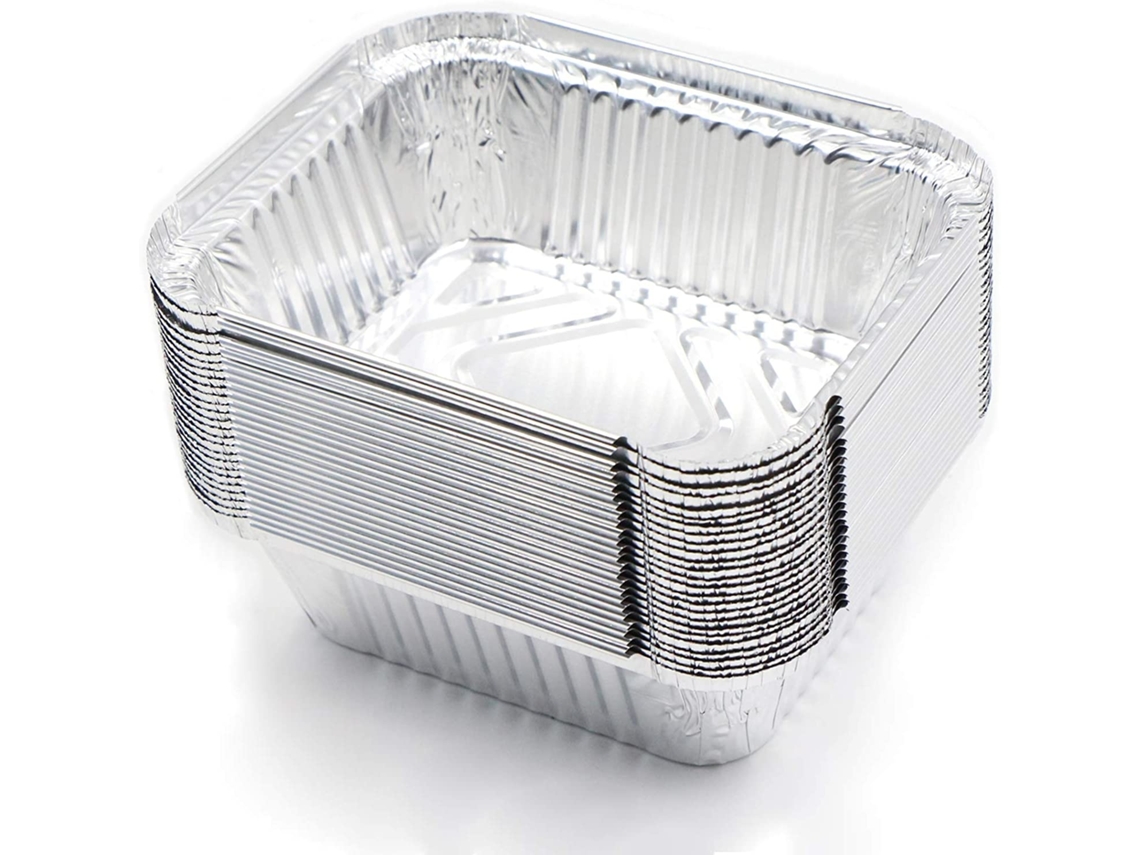 Elysve Folha De Estanho Para Fritadeira De Ar 16 Cm quadrado De 6 Polegadas 20,5 Cm 20 Pacotes
