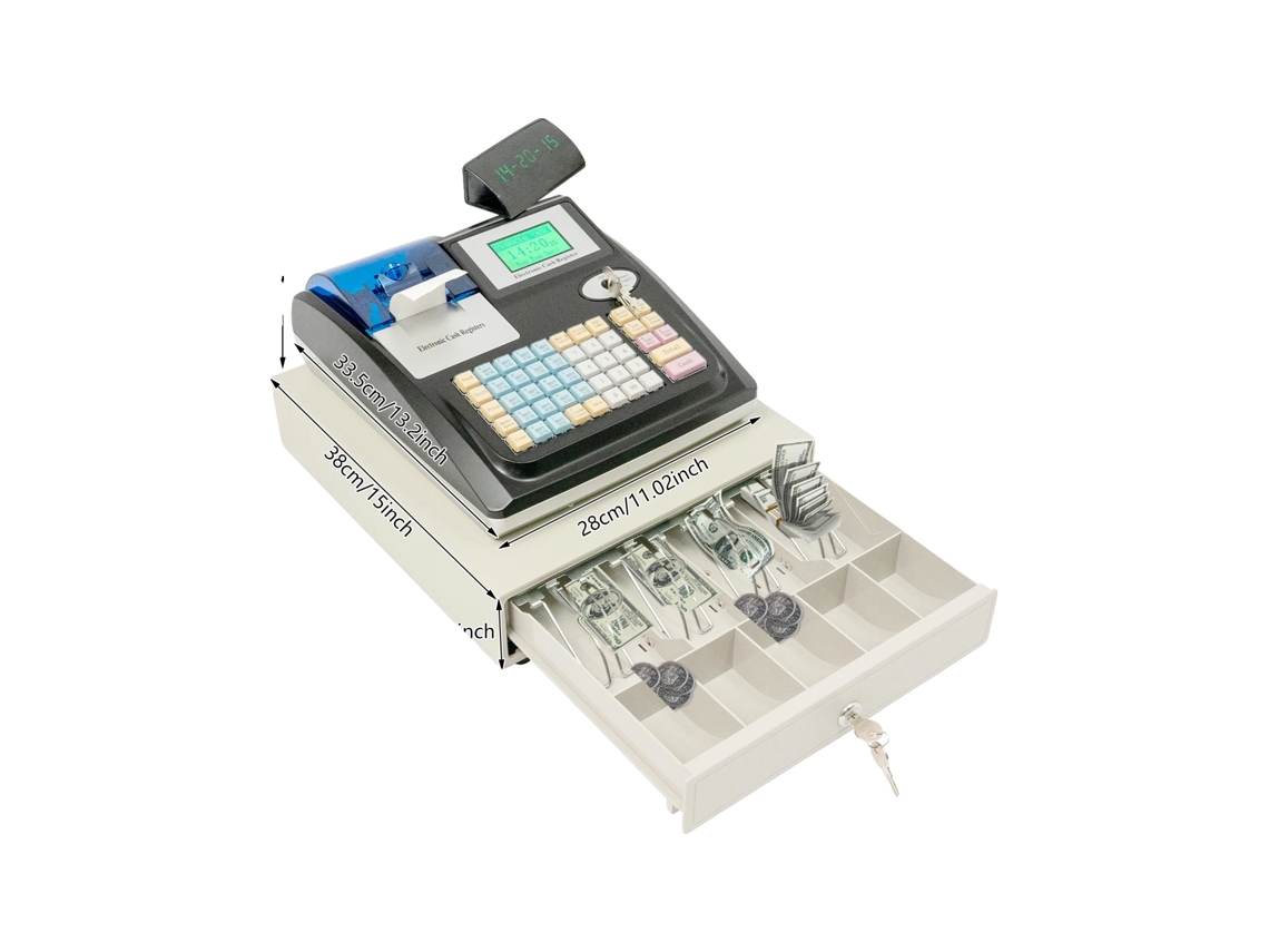 Registradora Eletrônica, Duplo Display, Funcionalidade De 48 Teclas, Multi