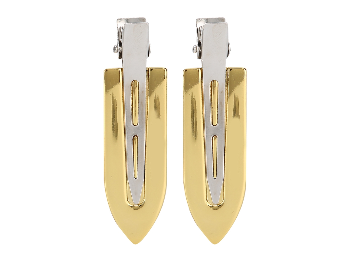 2pcs Grampos De Cabelo De Aço Com Eletroplating Anti-deslizante Para Estilo De Cabelo Diário
