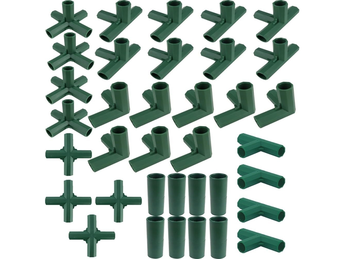 Conectores Para Estrutura De Estufa Tubos 16 Mm, Kit Jardim Plástico