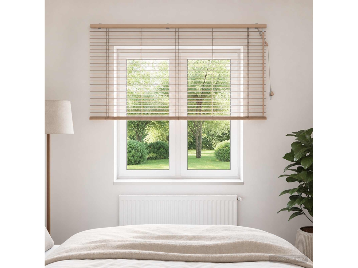 Vidaxl Cortina Veneziana Aparência De Carvalho 150 X 130 Cm 35 Mm