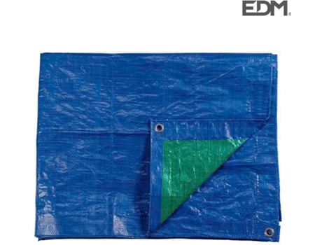 LONA PLASTICA 4X6MTS DUPLA CARA AZUL/VERDE COM ILHOSES DE METAL DENSIDADE 90GRS/M2  