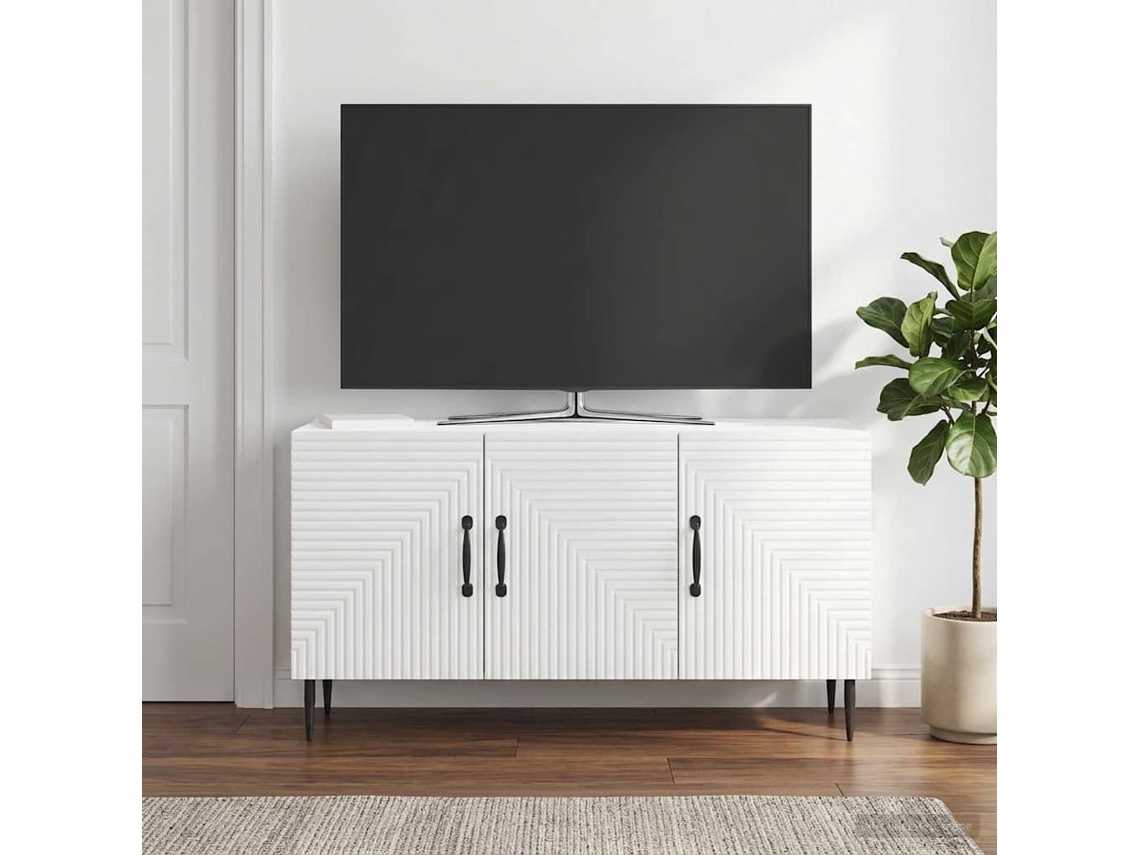 Vidaxl Gabinete Para Tv Branco Brilhante 99 X 34,5 X 50 Cm
