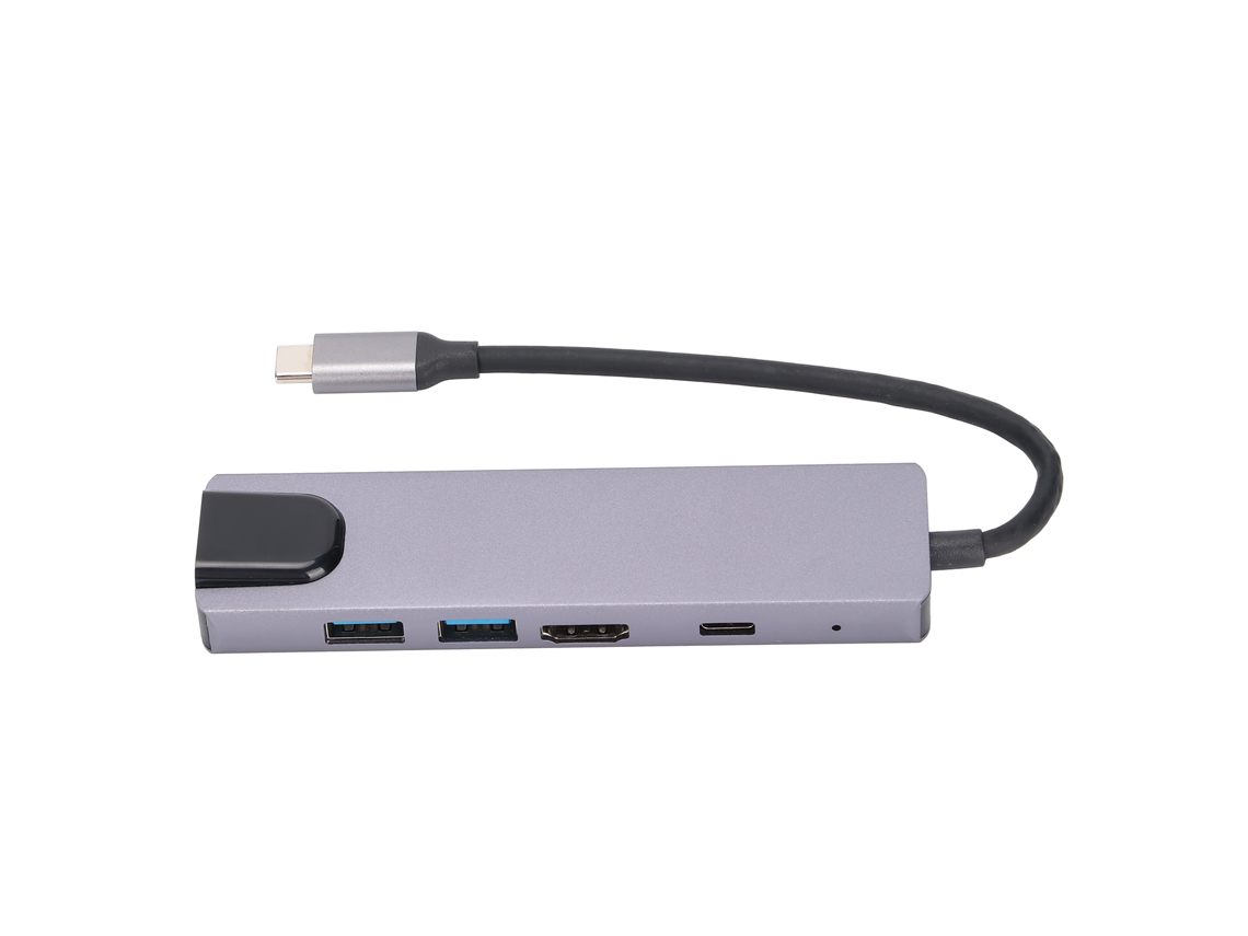 Docking Station (type-c Para Hdmi Rj45) 5-in-1 Type-c Para Hdmi Rj45 Usb3.0 Type-...