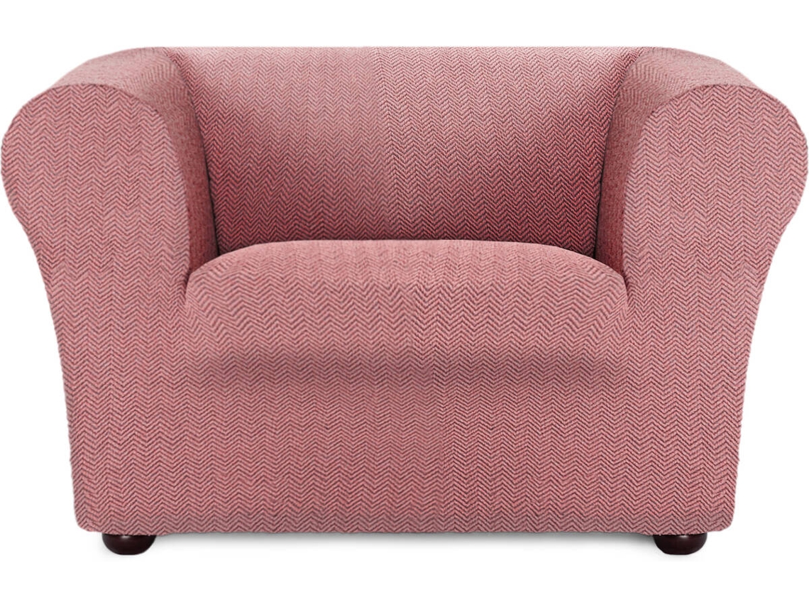 Capa de Poltrona EYSA Chester/Klippan Premium Jaz Tecido Multielástico (130 x 110 x 100 cm - Poliéster e Algodão - Rosa)