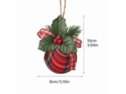 Laxiscreed Bola De Natal De 8cm Com Tecido Escocês E Embalagem Elegante Para Decoração Festiva