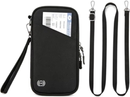 Porta-passaporte Ing, Carteira Para Passaporte, Estojo De Viagem, Organizador De Cartões À Prova D'água Com Bloqueio Rfid, Alça De Mão Com Zíper