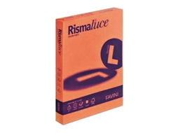 Papel FAVINI Rismaluce para impressora jato de tinta A4 210X297 Mm 50 folhas laranja
