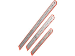 Régua Kichvoe em aço inoxidável com escala dupla precisa para desenho e medição, 15 cm, 20 cm e 30 cm, ideal para
