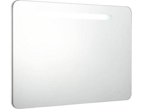 Armário espelhado para casa de banho com LED 80x11x55 cm