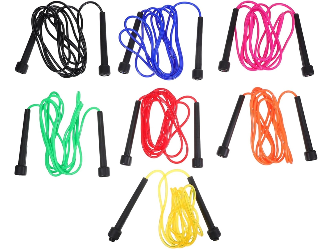 Corda De Pular Ajustável Pvc, 7 Peças, Para Fitness E Boxe Leve Durável, Ideal Para Treino De Adultos, Academia E