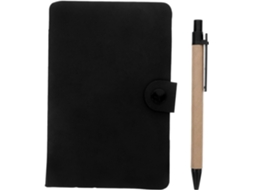 Carnet Travail Noir Com Stylo, Organization , Papier Et Pu, Set De Fournitures Scolaires De Bureau Élégant Et