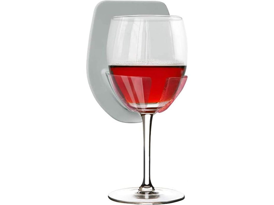 Soporte Para Taças De Vinho Para Chuveiro E Banheiro Com Ventosa, Presente Relaxante 2025 (cinza)