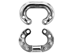Conector de Corrente Calibrado de Aço Inoxidável Prateado 12 Mmoem Marine