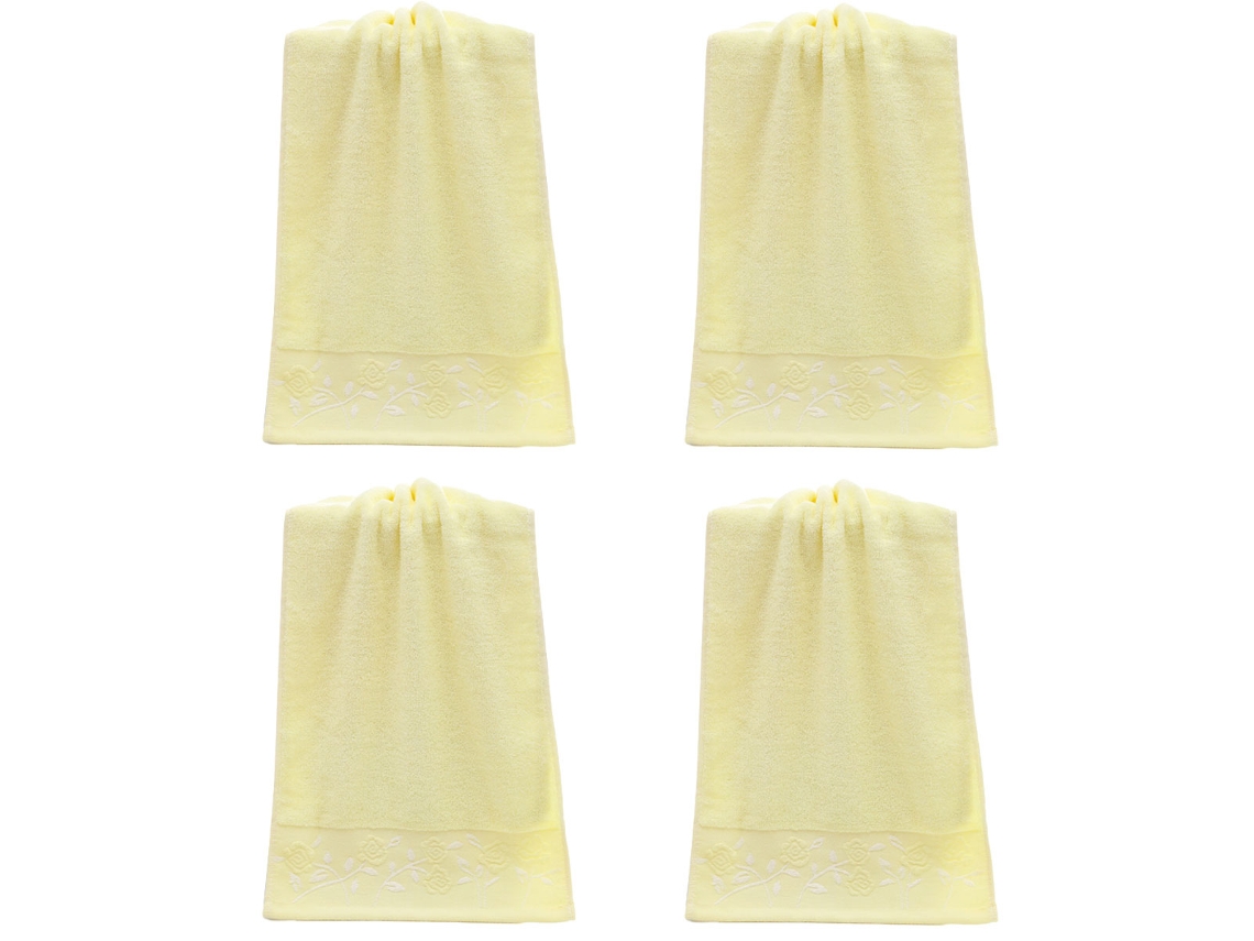 Toalha NEVEANCE Lavagem Rosto Espesso Necessidades Amarelo (34x75cm)