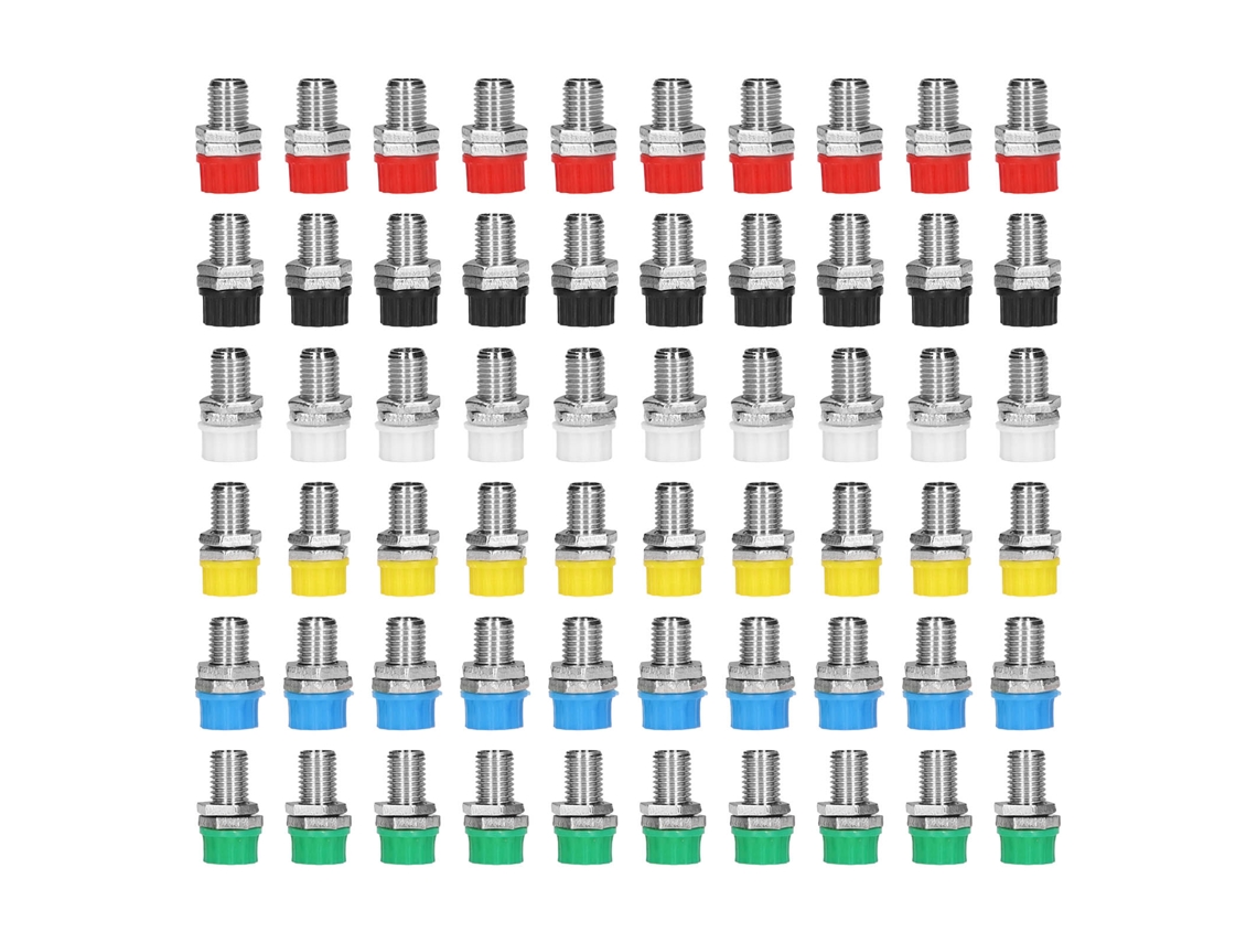 10 Conjuntos de Plugues de Banana de 4mm, 6 Cores, Transmissão Estável, Resistente à Corrosão, para Navios e Computadores