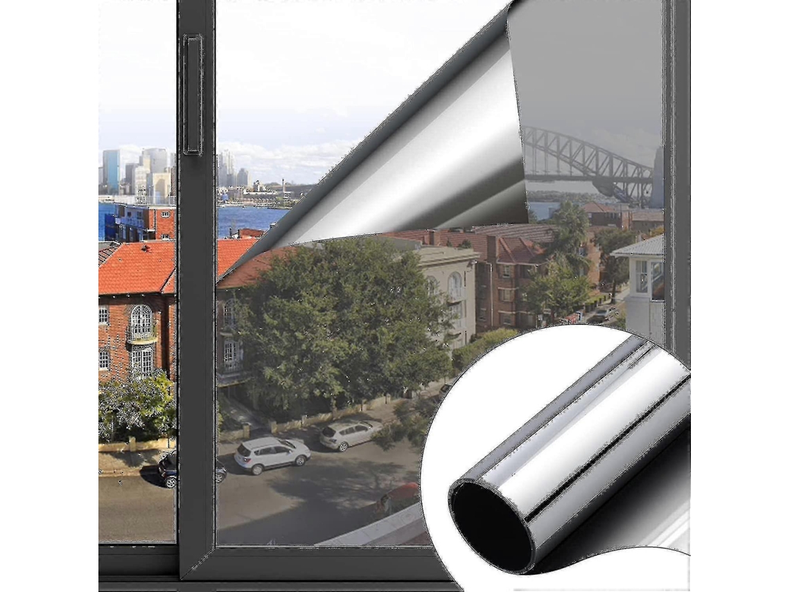 Omni película de Janela Autoadesiva Anti uv 60x200cm, Espelho Prata para Isolamento Térmico, Privacidade e Anti glare