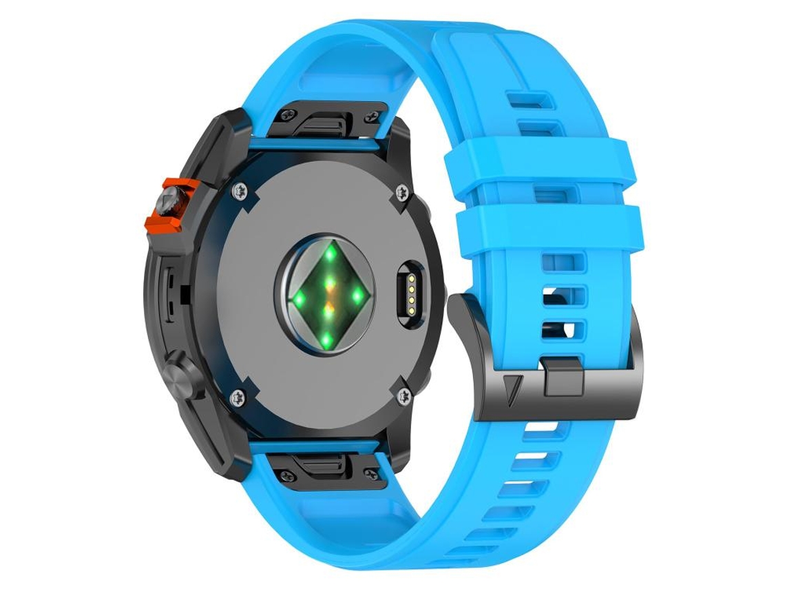 Bracelete para Garmin Fenix 7 / 7x / 6x couro com fivela prateada, liberação rápida, branco cremoso XIAOMOYU (22mm)