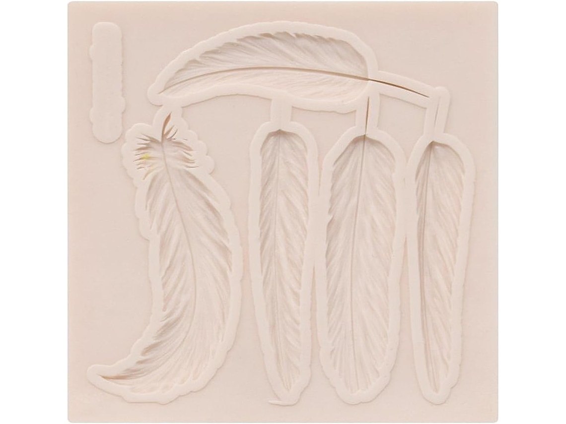 Molde De Silicone Para Decoração De Bolos Com Textura De Penas