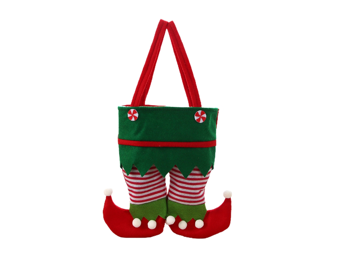 Sacos de doces de Natal com elfos, Santa e espírito LAXISCREED