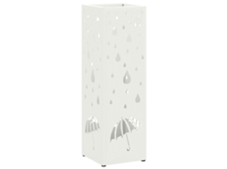 Conjunto 1 Suporte De Guarda-sol Vidaxl Branco Aço (15,5 X 15,5 X 49 Cm)