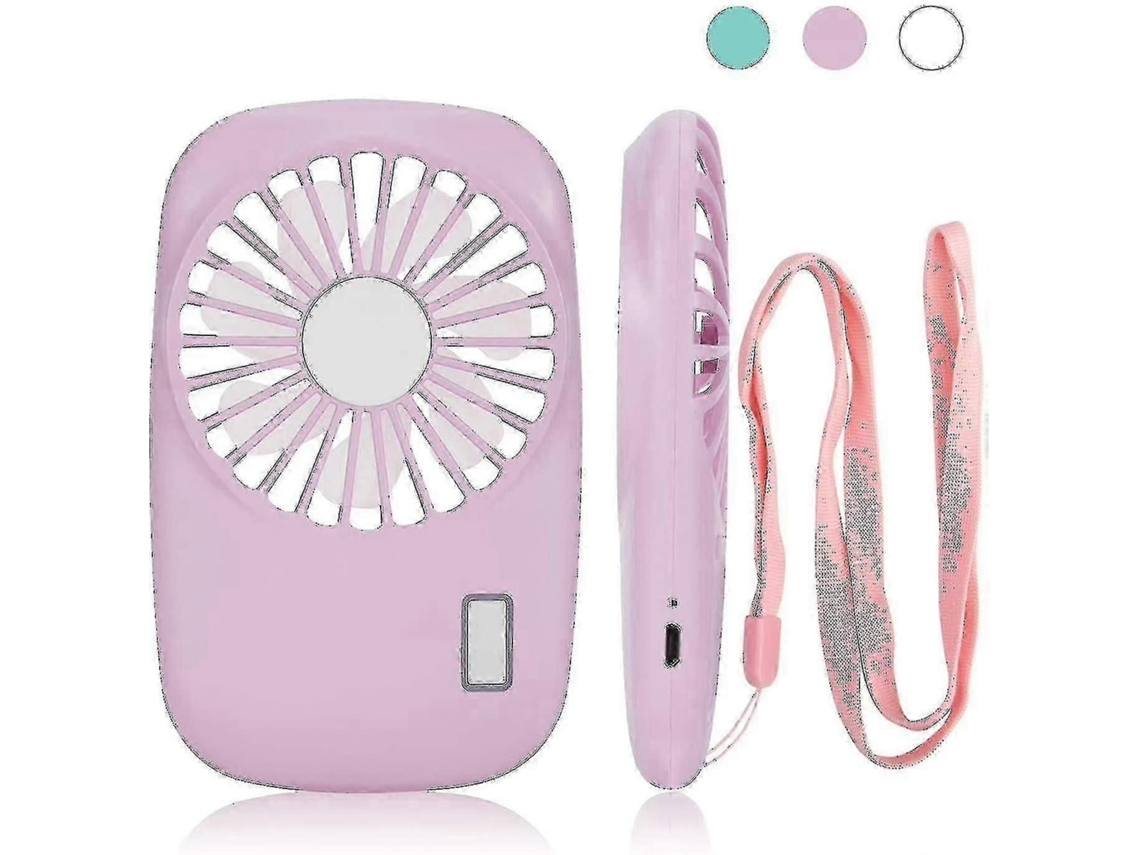 Pequeno Ventilador Portátil Recarregável-rosa