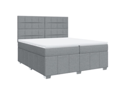 Box Spring Bed, Box Spring Beds Vidaxl Cinzeto Tecido (200 X 200 Cm)