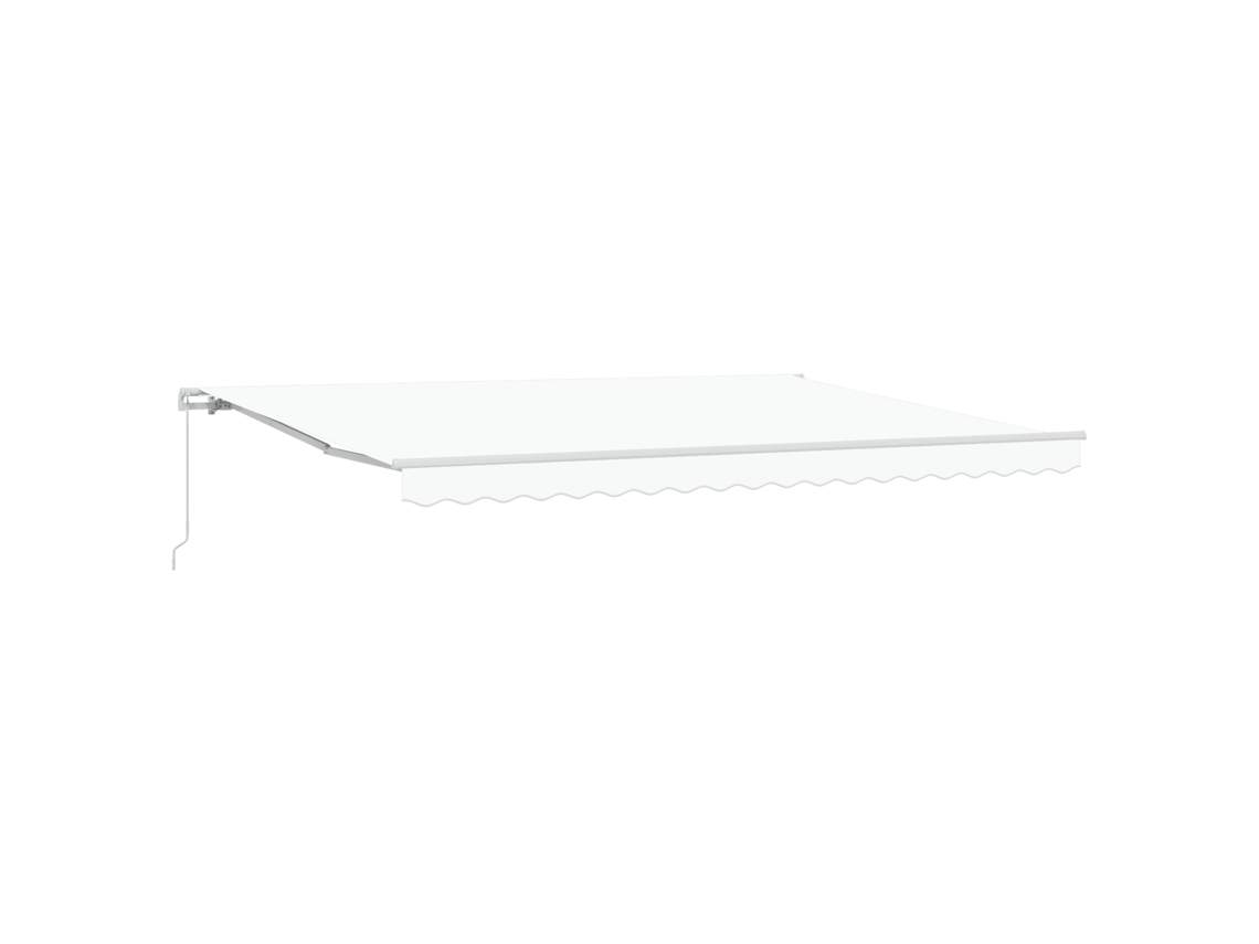 Toldo Retrátil Manual Branco Vidaxl Branco Poliéster