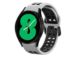 Pulseira De Silicone Respirável Bicolor Para Samsung Galaxy Watch 4 (44 Mm X 20 Mm).