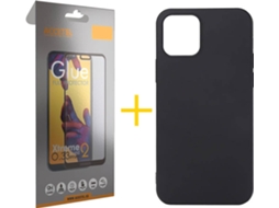 Kit Capa e Película Vidro Full 1X  iPhone 11 Pro Accetel Silicone Preto