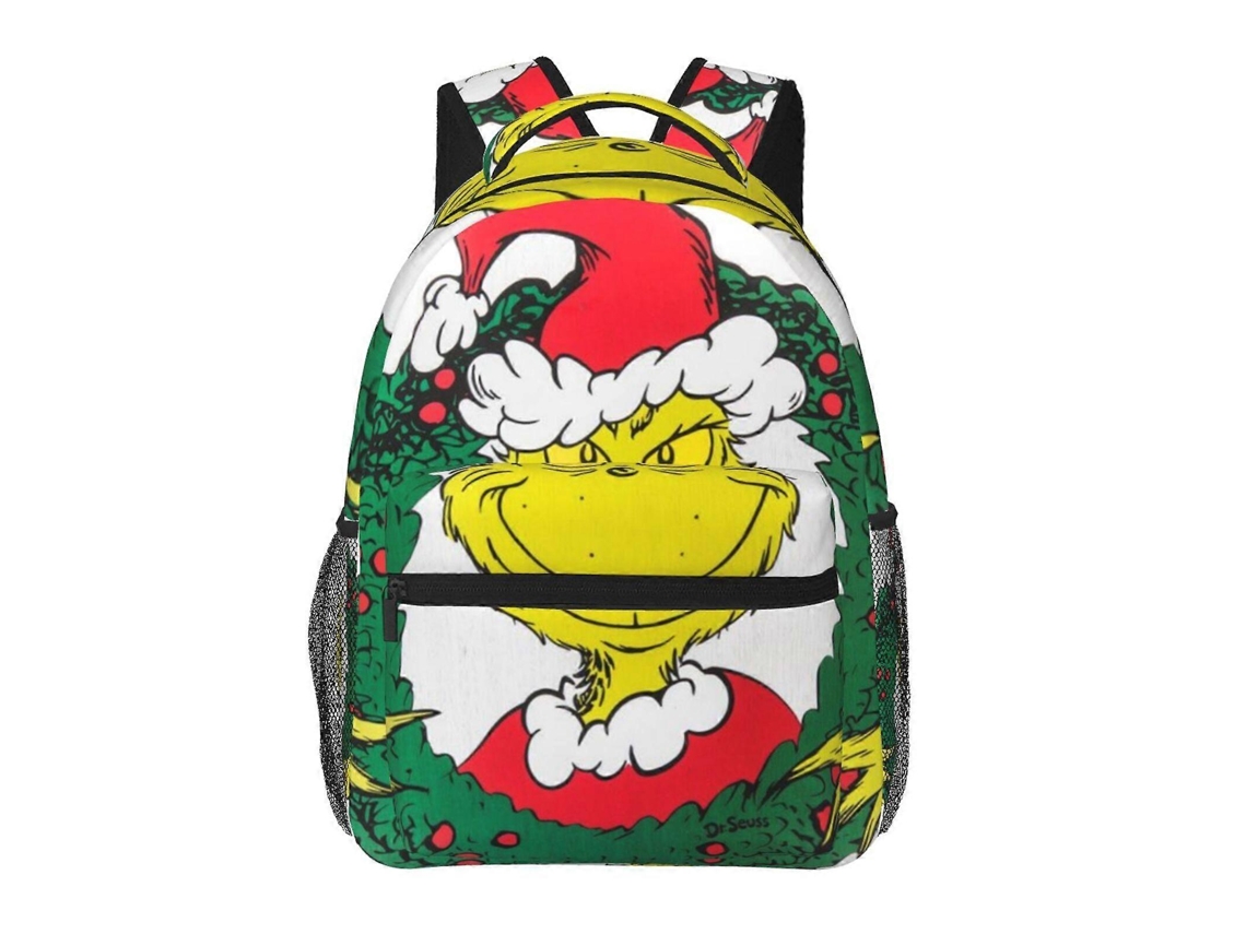 Mochila De Estudante Grinch E174, Durável E Leve, Alça Impermeável E Respirável N174 Olysi Shop