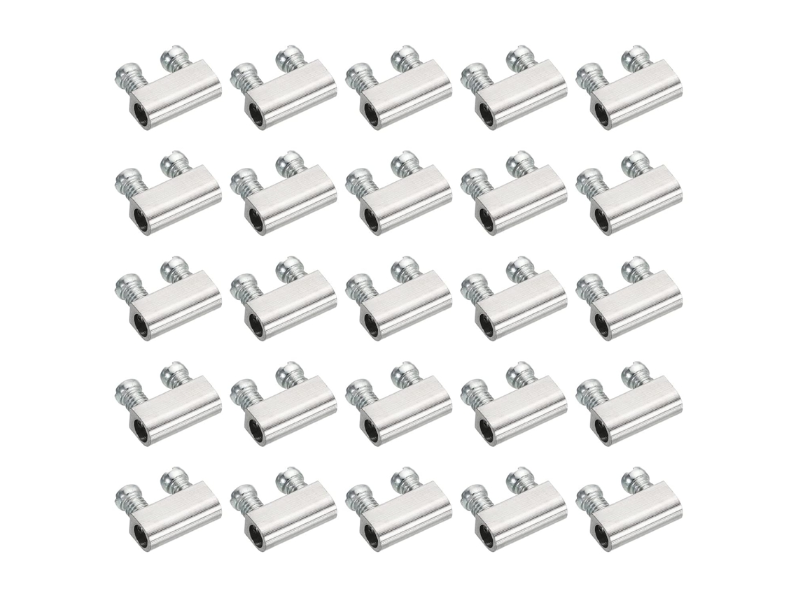 Abraçadeira Para Cabo De Aço, Pacote Com 25 Unidades, Abraçadeiras De Fio Com Furo Duplo M3, Orifício Para Fio De 3