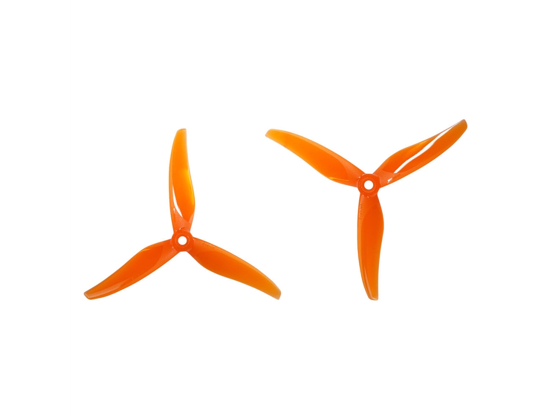 Hélices Gemfan 5127.9 de 3 Pás, 5,1 Polegadas, em Policarbonato, Cinzento Escuro Nº 2, com Furo de 5 Mm para Drones de Corrida Fpv. MDUG