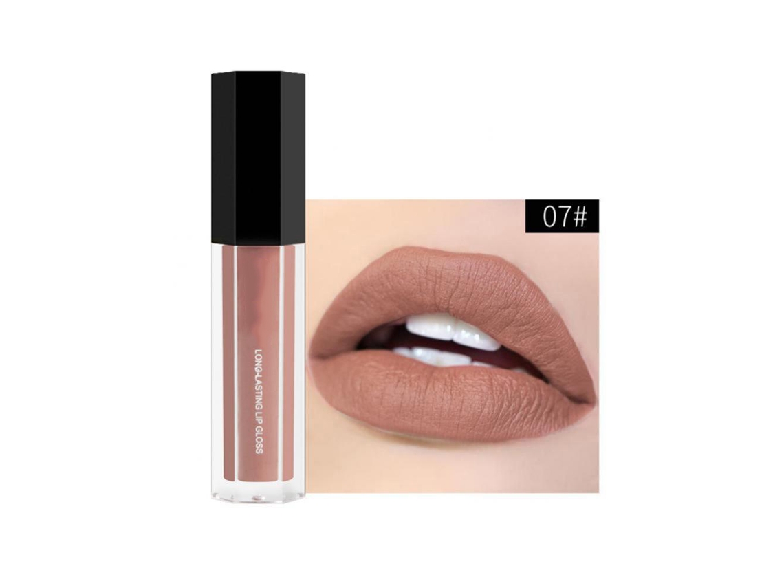 Labial Mate Largo Duración Brillo Labial No Pegajoso Hidratante Herramienta De Maquillaje Labial 07