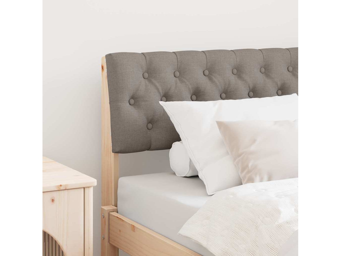 Vidaxl Cabeceira Estofada Cinzento-acastanhado 90 Cm