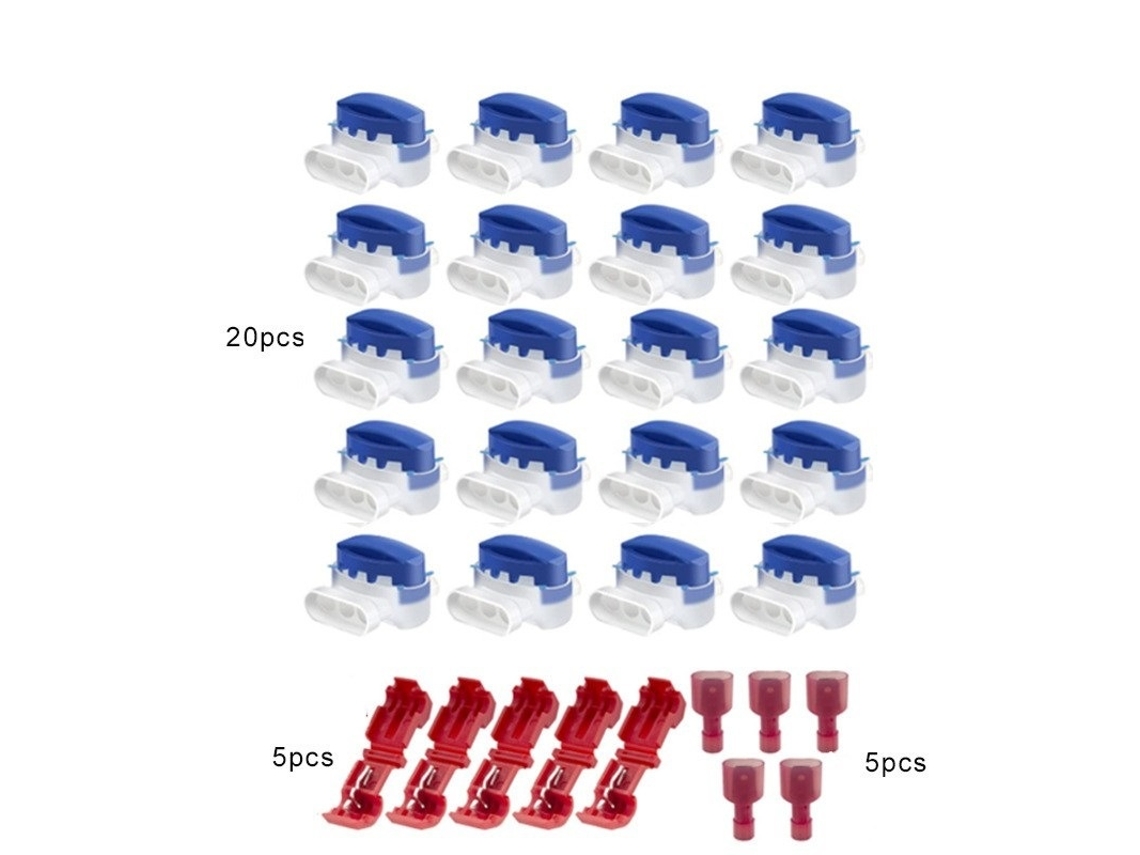 Conjunto De 20 Conectores Fio À Prova D'água Para Cortadores Grama Robóticos, Conector Para Cortador De Grama Com 10 Terminais Conexão