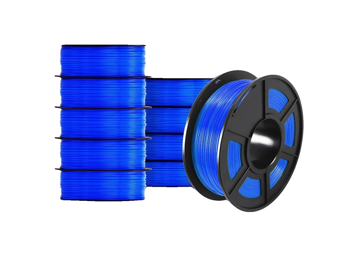 Filamento 3d, Biodegradã¡vel, Excelente Resistãªncia, Petg Azul 10 Rolos Oem