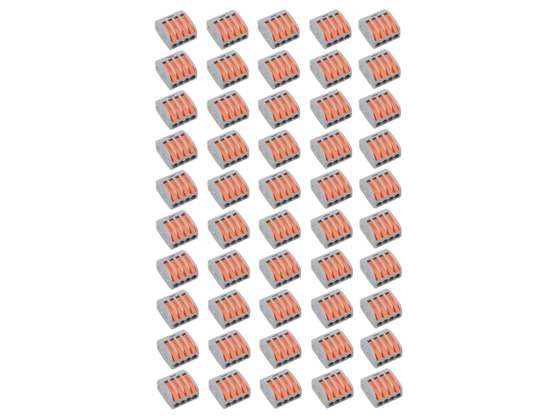 Conjunto de 50 Conectores de Cabo Push 214 Mini Omni